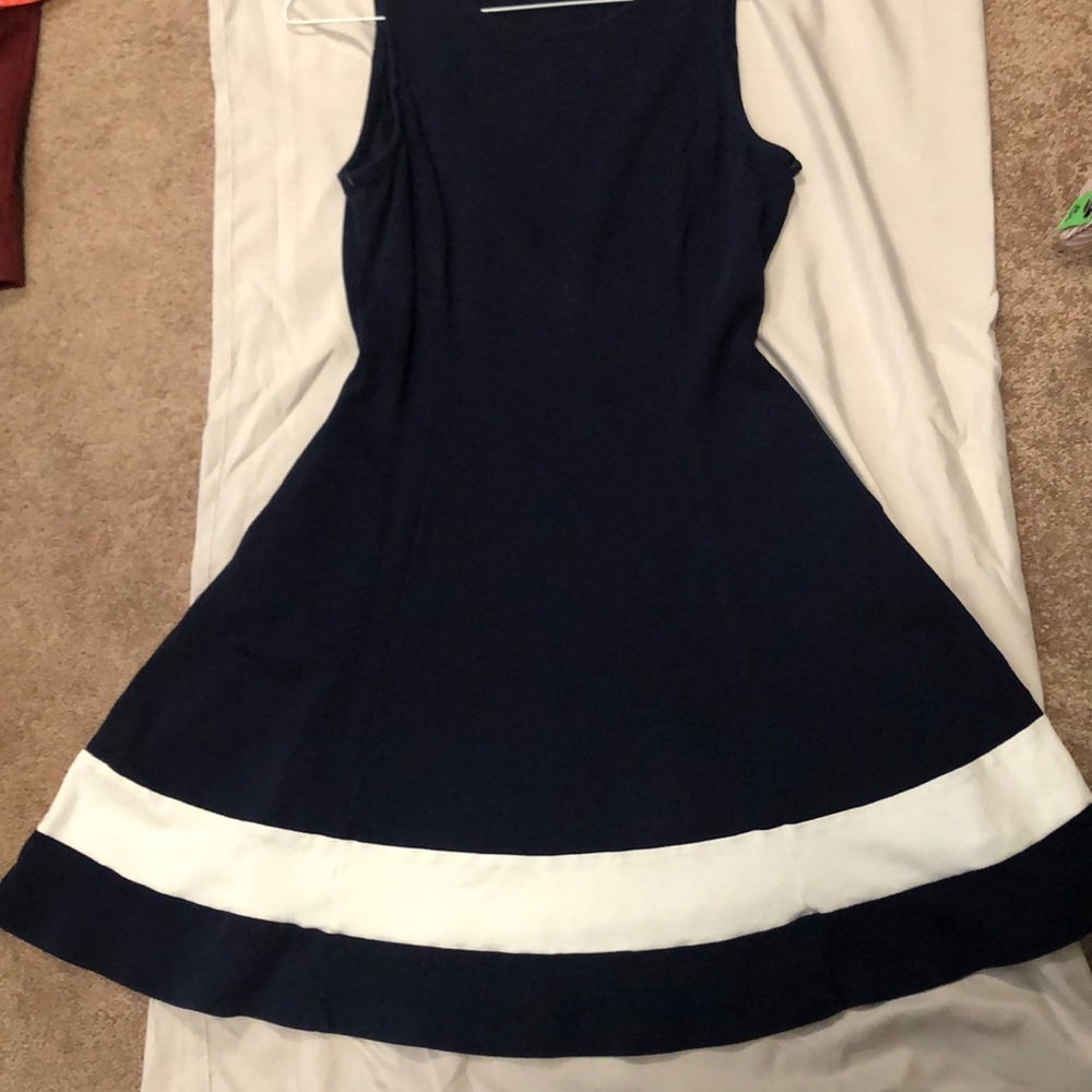 Navy Sleeveless Dress w/pockets